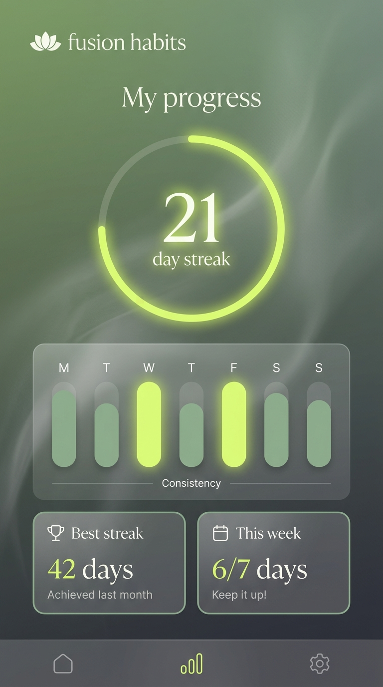 Fusion Habits — progress screen